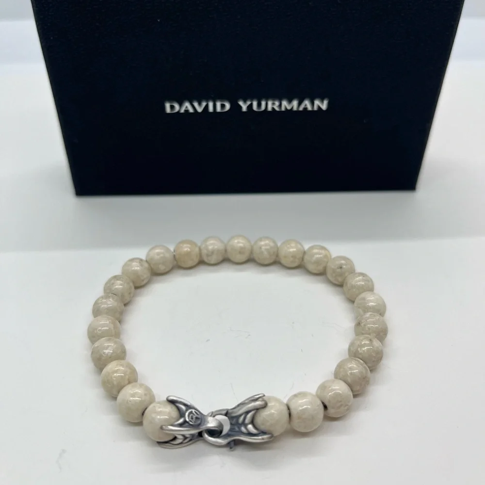David Yurman Silver sterling Riverstone 8mm - Picture 4 of 4